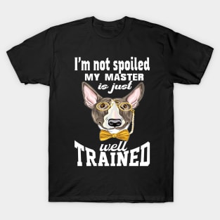 funny terrier i'm not spoiled my master is just well trained T-Shirt